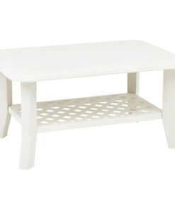 vidaXL Coffee Table White 90x60x46 cm Plastic