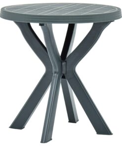 vidaXL Bistro Table Green Ø70 cm Plastic