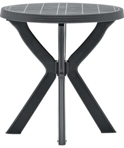 vidaXL Bistro Table Anthracite Ø70 cm Plastic