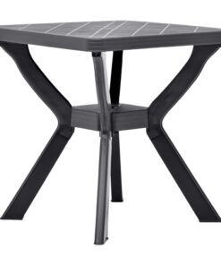 vidaXL Bistro Table Anthracite 70x70x72 cm Plastic