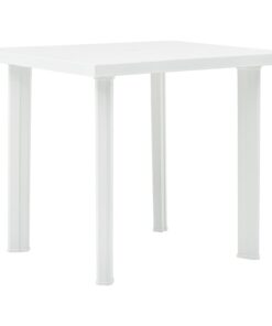 vidaXL Garden Table White 80x75x72 cm Plastic