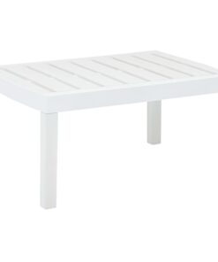 vidaXL Garden Table White 78x55x38 cm Plastic