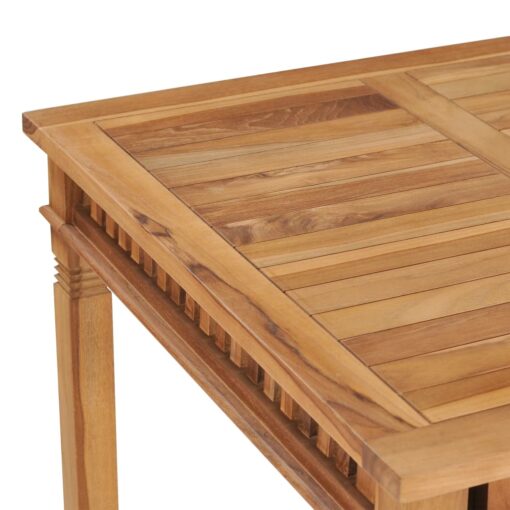 vidaXL Garden Dining Table 80x80x80 cm Solid Teak Wood - Image 2