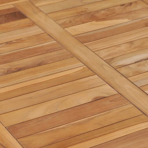 vidaXL Garden Dining Table 80x80x80 cm Solid Teak Wood - Image 3