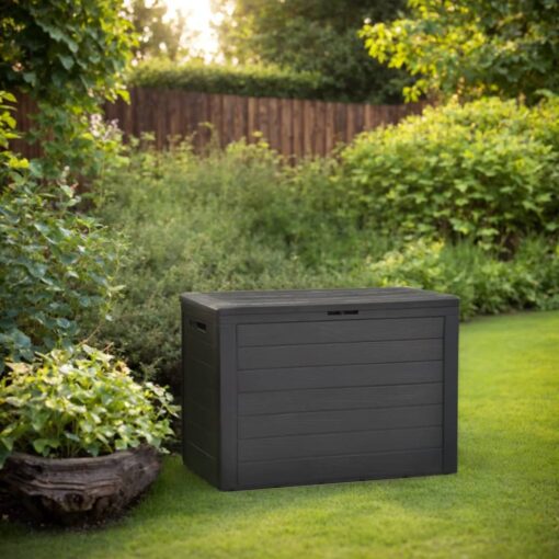 vidaXL Garden Storage Box Anthracite 78x44x55 cm