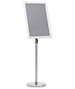 vidaXL A3 Pedestal Poster Stand Silver Aluminium Alloy