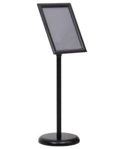 vidaXL A4 Pedestal Poster Stand Black Aluminium Alloy