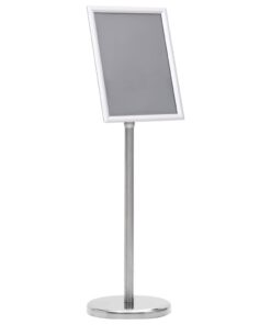 vidaXL A4 Pedestal Poster Stand Silver Aluminium Alloy