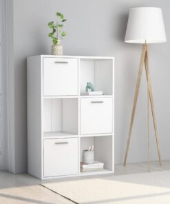 vidaXL Storage Cabinet White 60x29.5x90 cm Engineered Wood