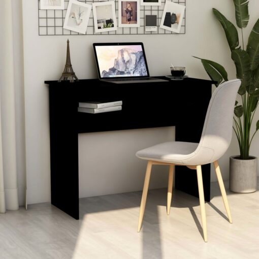 vidaXL Desk Black 90x50x74 cm Engineered Wood