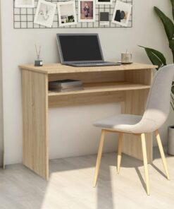 vidaXL Desk Sonoma Oak 90x50x74 cm Engineered Wood