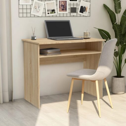 vidaXL Desk Sonoma Oak 90x50x74 cm Engineered Wood