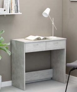 vidaXL Desk Concrete Grey 80x40x75 cm Engineered Wood