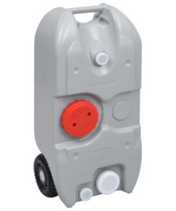 vidaXL Wheeled Water Tank for Camping 40 L Grey