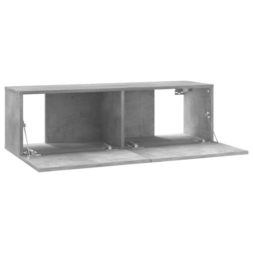 vidaXL TV Cabinet Concrete Grey 100x30x30 cm Engineered Wood - Image 4