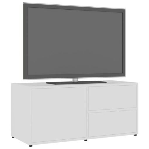 vidaXL TV Cabinet White 80x34x36 cm Engineered Wood - Image 2