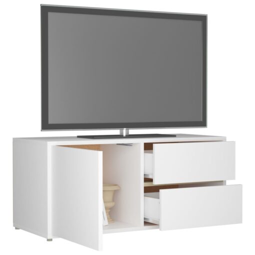 vidaXL TV Cabinet White 80x34x36 cm Engineered Wood - Image 3