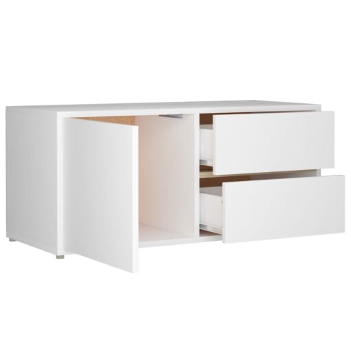 vidaXL TV Cabinet White 80x34x36 cm Engineered Wood - Image 4