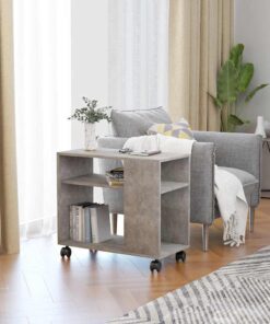 vidaXL Side Table Concrete Grey 70x35x55 cm Engineered Wood