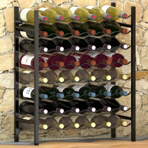 Wine Rack for 48 Bottles Black Metal - Image 3