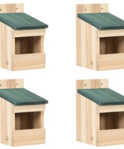 vidaXL Bird Houses 4 pcs 12x16x20 cm Firwood