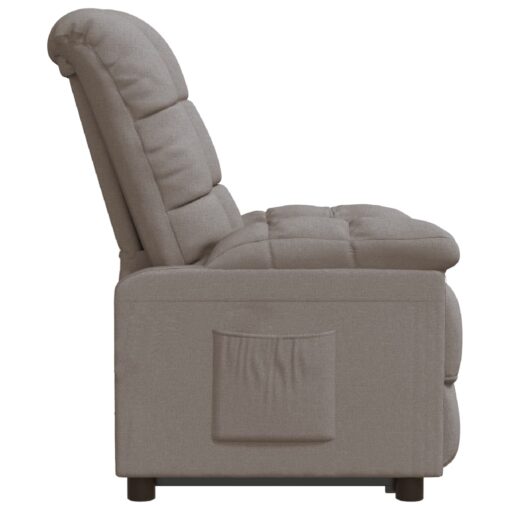vidaXL Recliner Chair Taupe Fabric - Image 2