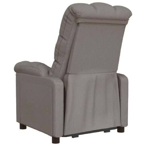 vidaXL Recliner Chair Taupe Fabric - Image 3