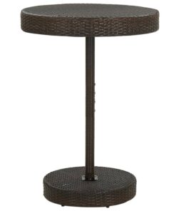 vidaXL Garden Table Brown 75.5x106 cm Poly Rattan