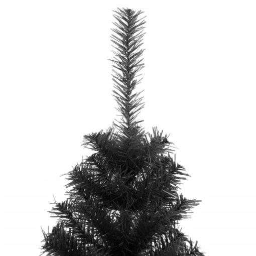 vidaXL Artificial Christmas Tree with Stand Black 150 cm PVC - Image 2
