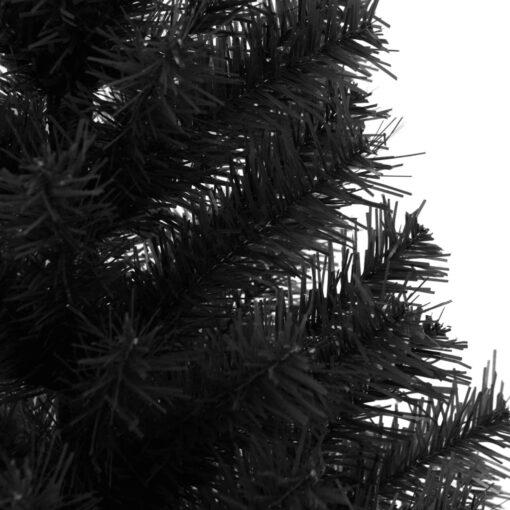 vidaXL Artificial Christmas Tree with Stand Black 150 cm PVC - Image 3