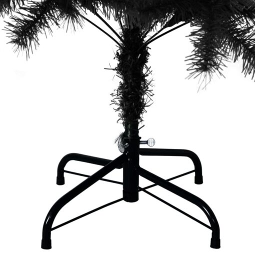 vidaXL Artificial Christmas Tree with Stand Black 150 cm PVC - Image 4