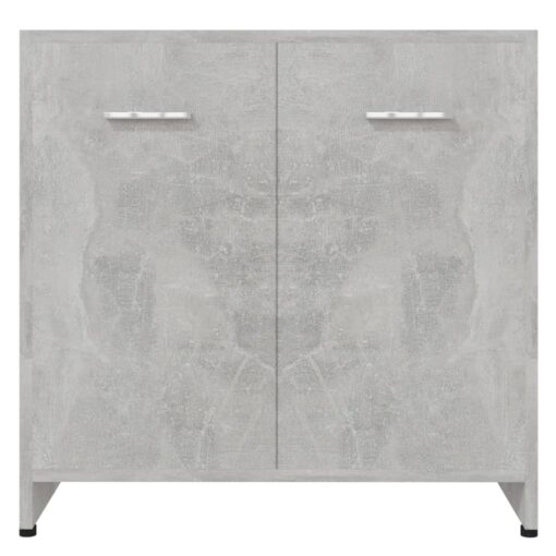 vidaXL Bathroom Cabinet Concrete Grey 60x33x61 cm Engineered Wood - Image 4