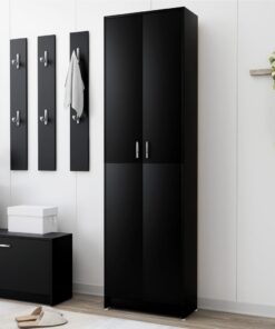 vidaXL Hallway Wardrobe Black 55x25x189 cm Engineered Wood