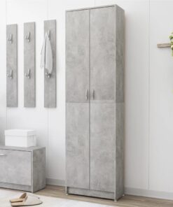 vidaXL Hallway Wardrobe Concrete Grey 55x25x189 cm Engineered Wood