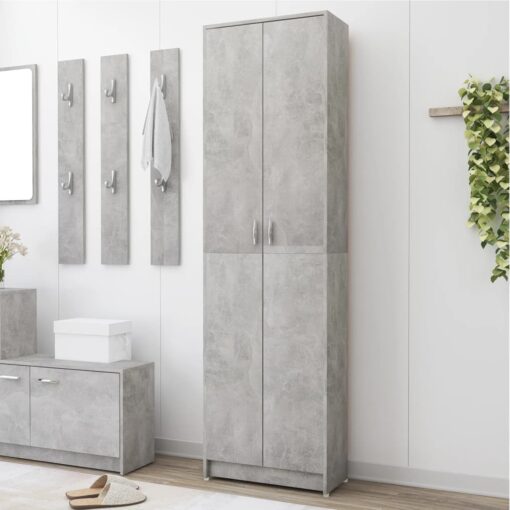 vidaXL Hallway Wardrobe Concrete Grey 55x25x189 cm Engineered Wood