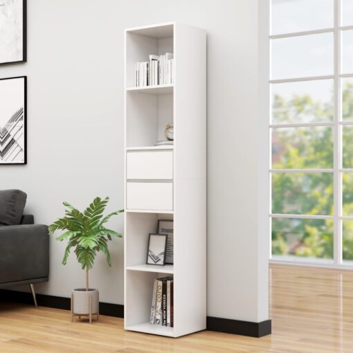 vidaXL Book Cabinet White 36x30x171 cm Engineered Wood