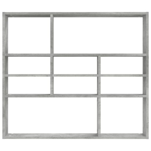 vidaXL Wall Shelf Concrete Grey 90x16x78 cm Engineered Wood - Image 2