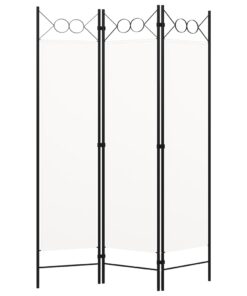 vidaXL 3-Panel Room Divider White 120x180 cm