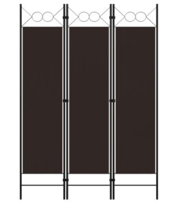 vidaXL 3-Panel Room Divider Brown 120x180 cm