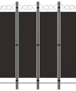 vidaXL 4-Panel Room Divider Brown 160x180 cm