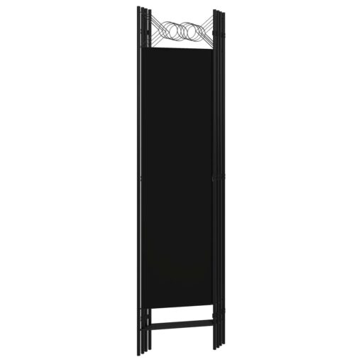 4-Panel Room Divider Black 160x180 cm - Image 3