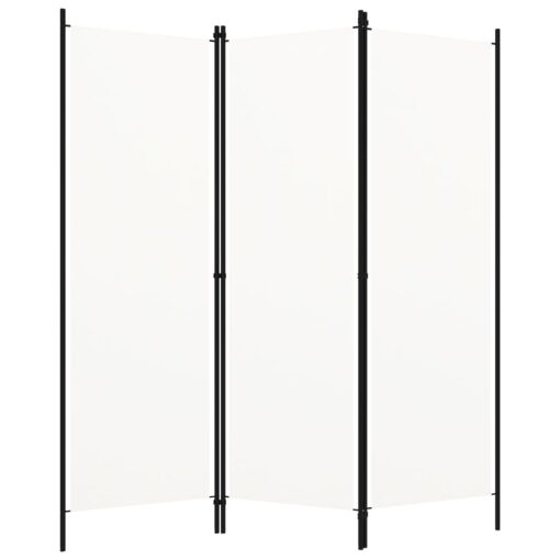 vidaXL 3-Panel Room Divider White 150x180 cm