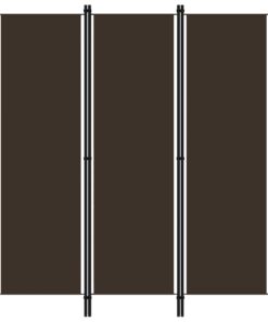 vidaXL 3-Panel Room Divider Brown 150x180 cm