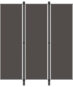 vidaXL 3-Panel Room Divider Anthracite 150x180 cm