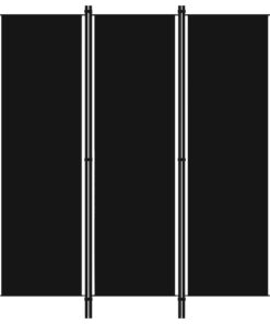 vidaXL 3-Panel Room Divider Black 150x180 cm