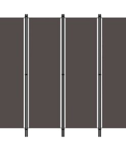 vidaXL 4-Panel Room Divider Anthracite 200x180 cm