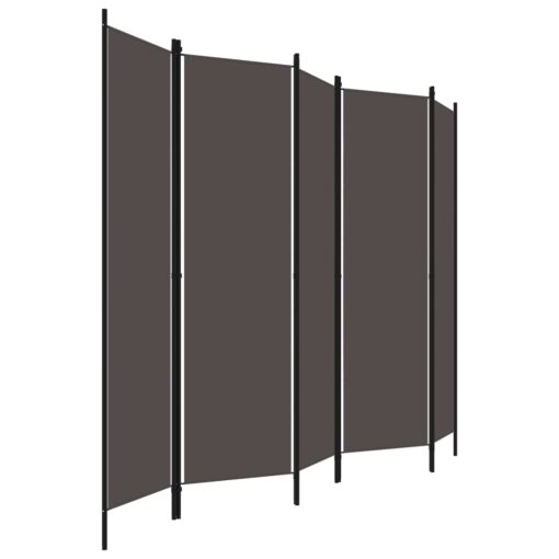 5-Panel Room Divider Anthracite 250x180 cm - Image 2