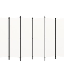 vidaXL 6-Panel Room Divider White 300x180 cm