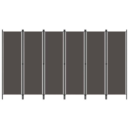 vidaXL 6-Panel Room Divider Anthracite 300x180 cm