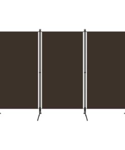 vidaXL 3-Panel Room Divider Brown 260x180 cm